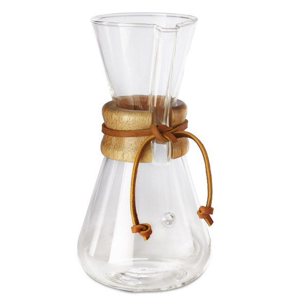 chemex pour over glass coffeemaker classic series 3 cup