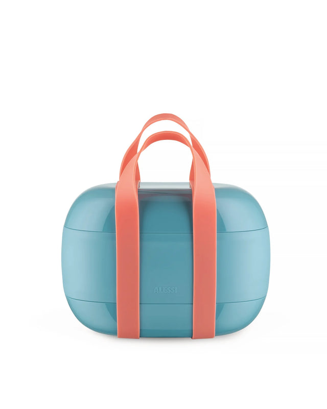 Alessi Food à Porter, Three-Compartment Lunch Box, Thermoplastic, Blue I Redber Coffee