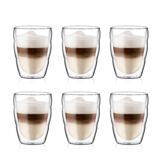 Bodum PILATUS 6pcs Double Wall Glasses, 0.25 l, 8 oz