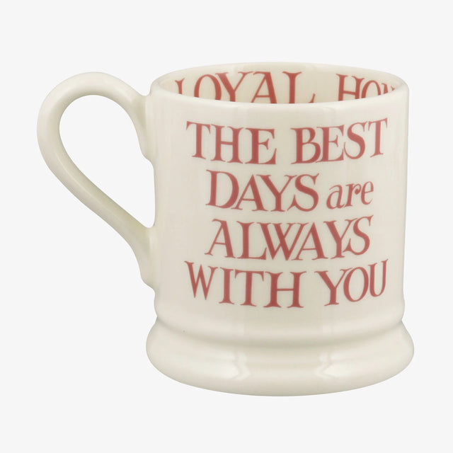 Emma Bridgewater Pink Toast My Brilliant Friend 1/2 Pint Mug