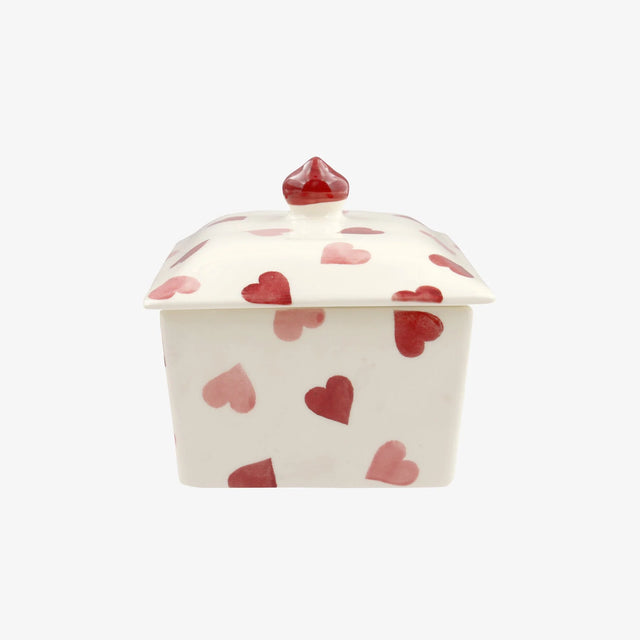 Emma Bridgewater Pink Hearts Small Butter Dish | Redber Coffee