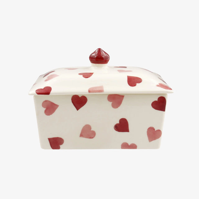 Emma Bridgewater Pink Hearts Small Butter Dish | Redber Coffee