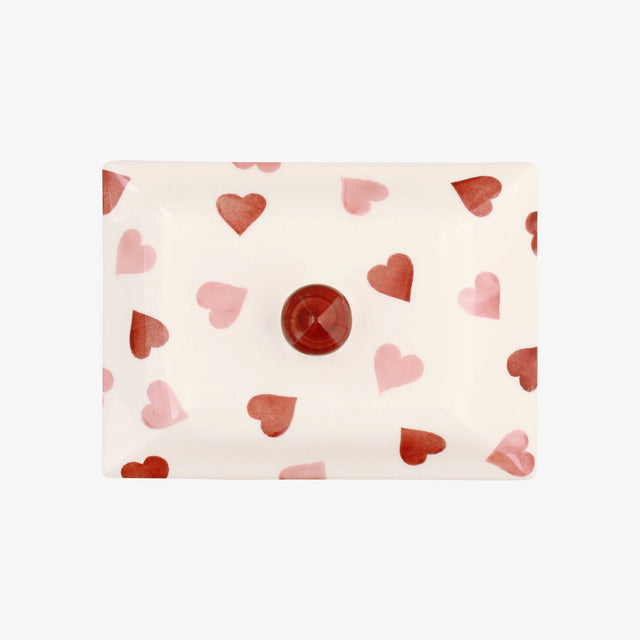 Emma Bridgewater Pink Hearts Small Butter Dish | Redber Coffee