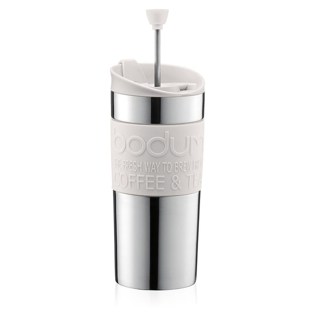 Bodum Stainless Steel Travel Press 0.35L - Off White