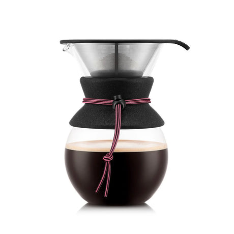 Bodum Pour Over Coffee maker with permanent s/s filter, 8 cup, 1.0 l, 34 oz - Bubblegum I Redber Coffee