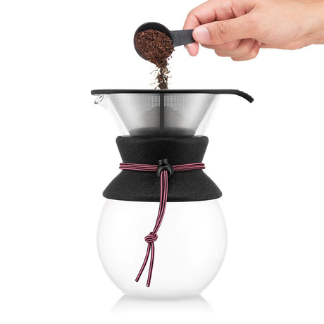 Bodum Pour Over Coffee maker with permanent s/s filter, 8 cup, 1.0 l, 34 oz - Bubblegum I Redber Coffee