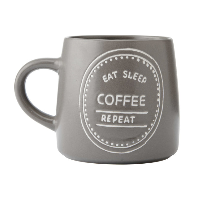 Mikasa Eat Sleep Coffee Repeat Mug, 400ml