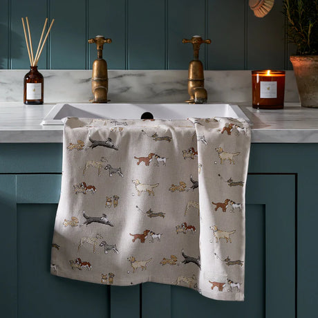 Sophie Allport Doggy Daycare Tea Towels, designer kitchen, 