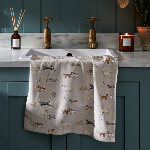 Sophie Allport Doggy Daycare Tea Towels, designer kitchen, 