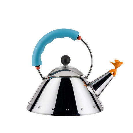 Alessi 9093/1 Bird Whistle Stovetop Kettle - Blue