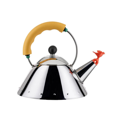 Alessi Kettle 9093, Yellow Handle 9093/1 Y I Redber Coffee