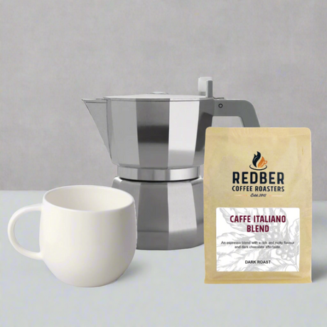 Alessi Espresso 3 Cup Moka Coffee Maker Bundle