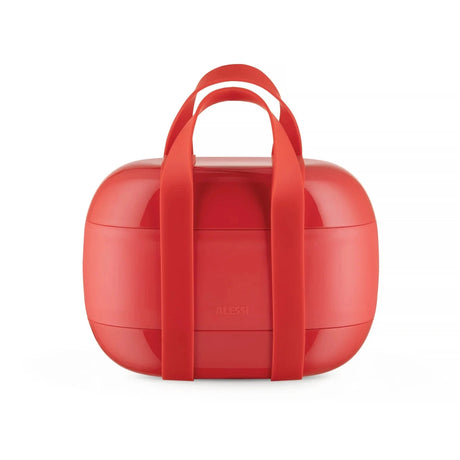 Alessi Food à Porter, Three-Compartment Lunch Box, Thermoplastic, Red I Redber Coffee