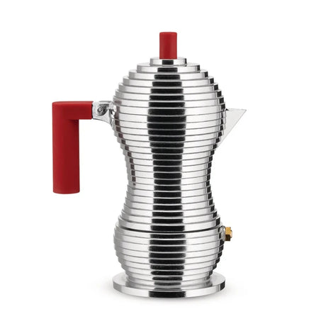 Alessi Pulcina 6 Cup Espresso Stovetop Coffee Maker - Red