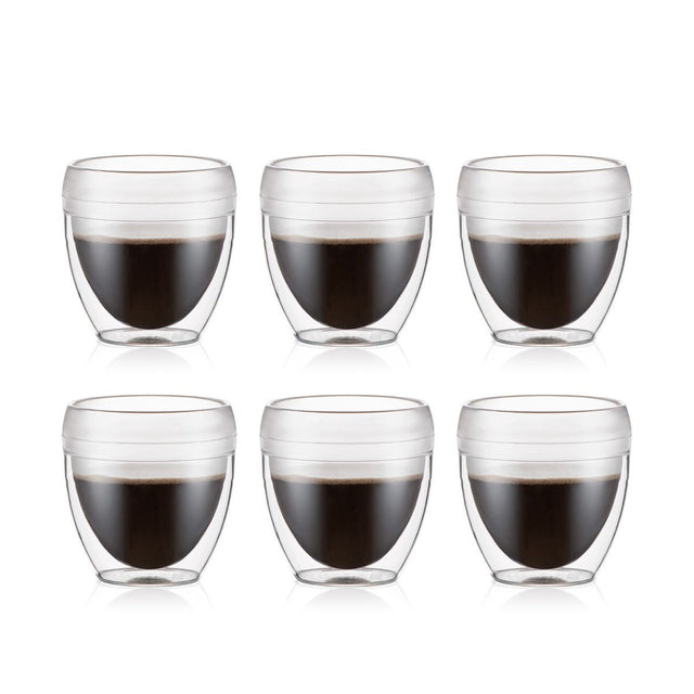 Bodum Pavina Outdoor Set of 6 Double Wall Tumblers, 0.25l, 8oz