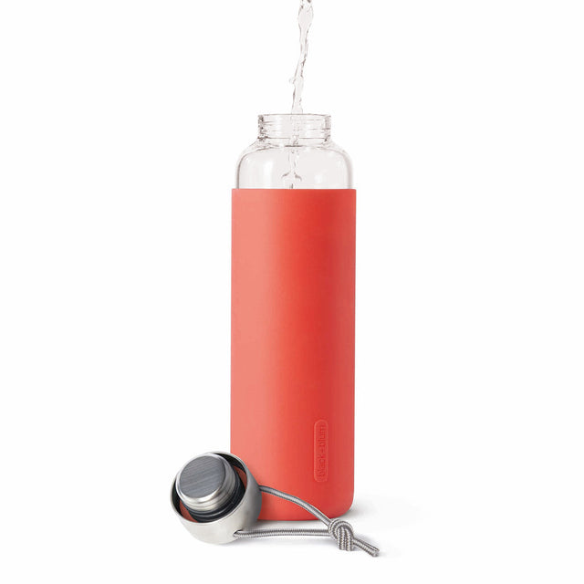 Black+Blum Glass Water Bottle 600ml - Coral