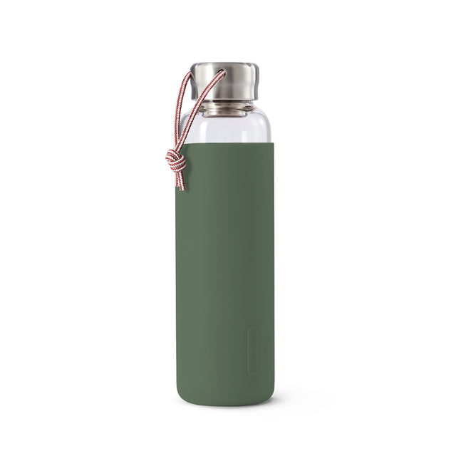 Black+Blum Glass Water Bottle 600ml - Olive