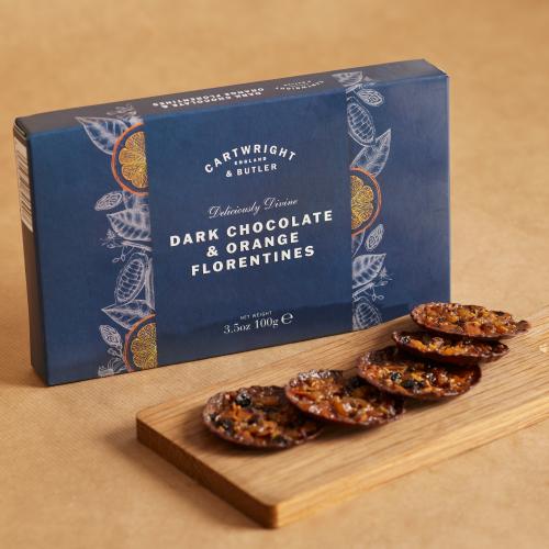 Cartwright & Butler Dark Chocolate with Orange Florentines