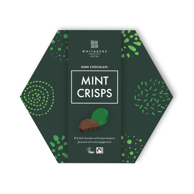 Whitakers Dark Chocolate Mint Honeycomb Crisps 165g