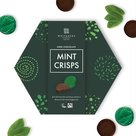 Whitakers Dark Chocolate Mint Honeycomb Crisps 165g