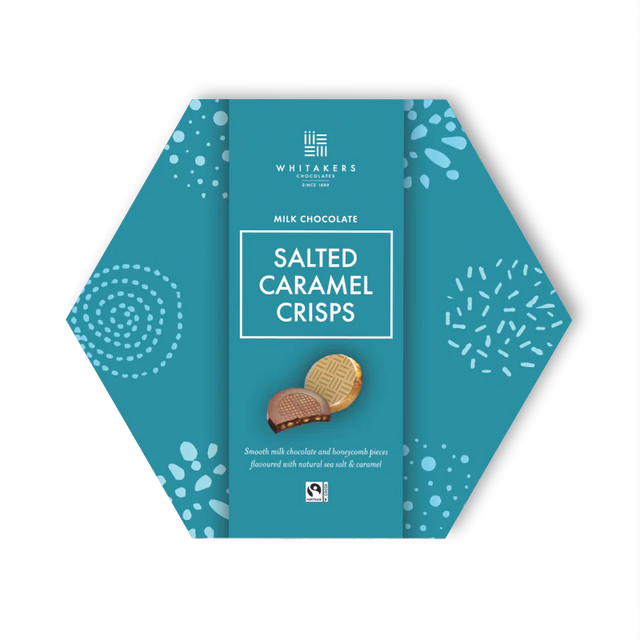 Whitakers Milk Chocolate Salted Caramel Crisps 165g