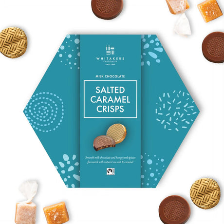 Whitakers Milk Chocolate Salted Caramel Crisps 165g