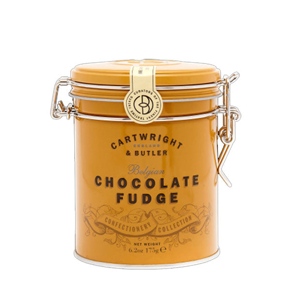 Cartwright & Butler Belgian Chocolate Fudge in Tin