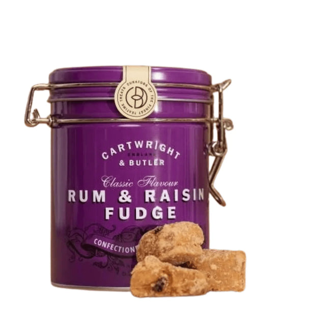 Cartwright & Butler Rum & Raisin Fudge in Tin