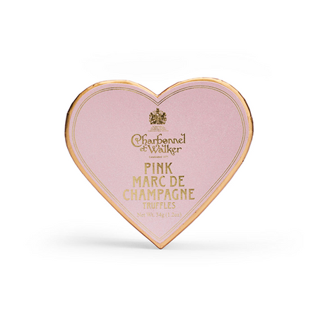 Charbonnel Et Walker Mini Pink Heart Heart Pink Marc de Champagne Truffles - 34g