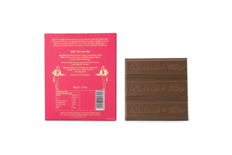 Charbonnel 80g Milk Chocolate ‘Butler’ bar Redber Coffee Roasters