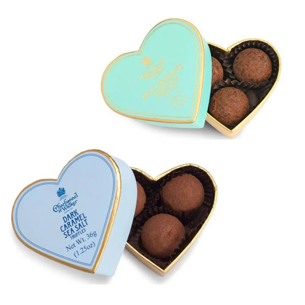 Charbonnel 36g Milk Chocolate Truffles & Charbonnel 36g Dark Sea Salt Caramel Truffles Bundle