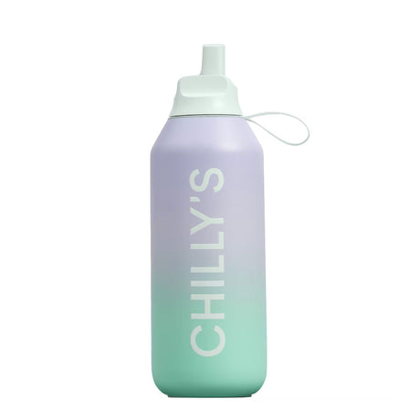 Chilly's Series 2 Stainless Steel 500ml Flip Bottle - Ombre Morning Haze