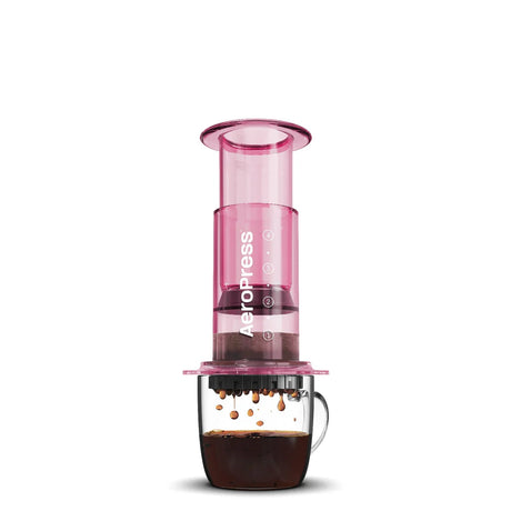 AeroPress Coffee Maker Clear Pink  | Redber Coffee