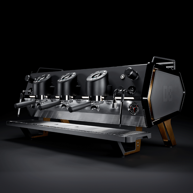 Sanremo D8 Espresso Machine, featuring its sleek design, durable stainless steel construction, and professional-grade components for high-volume coffee service I Redber