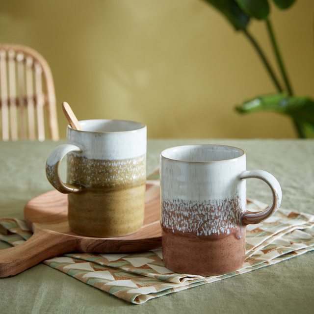 Denby Kiln Accents Rust Ridged Mug