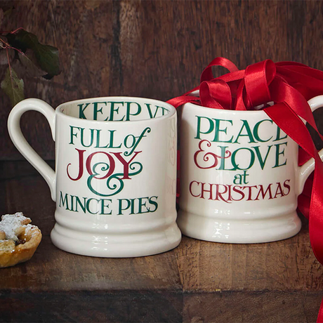 Emma Bridgewater Christmas Toast & Marmalade Peace & Love 1/2 Pint Mug