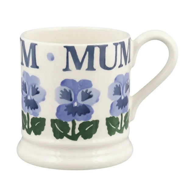 Emma Bridgewater Blue Pansies Mum 1/2 Pint Mug