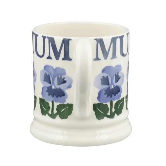 Emma Bridgewater Blue Pansies Mum 1/2 Pint Mug