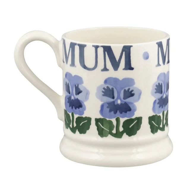 Emma Bridgewater Blue Pansies Mum 1/2 Pint Mug