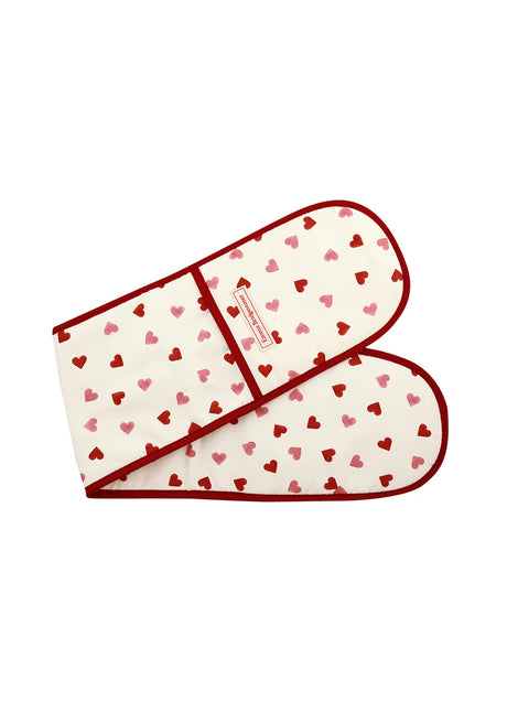 Emma Bridgewater Pink Hearts Tea Towel & Double Oven Glove Set