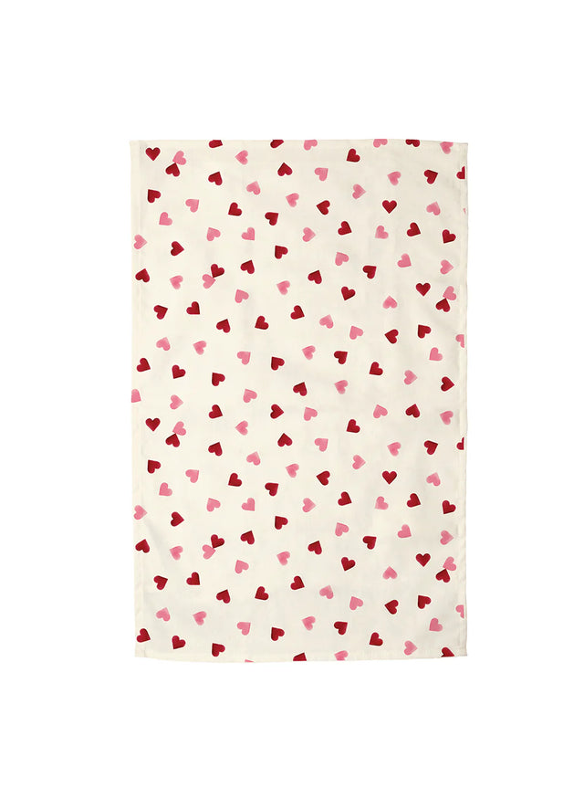 Emma Bridgewater Pink Hearts Tea Towel & Double Oven Glove Set