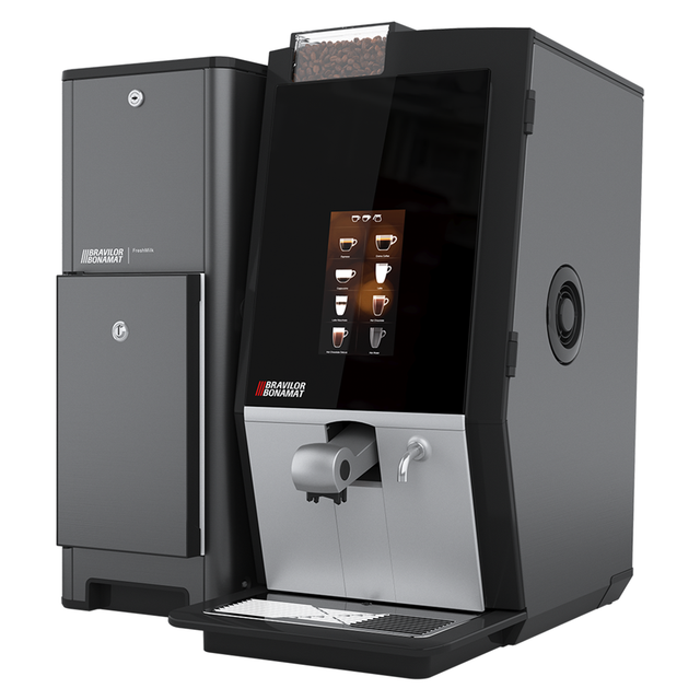 Bravilor Bonamat ESPRECIOUS 11L Bean to Cup Coffee Machine with fresh milk system, touchscreen interface, and versatile drink options for professional use I Redber