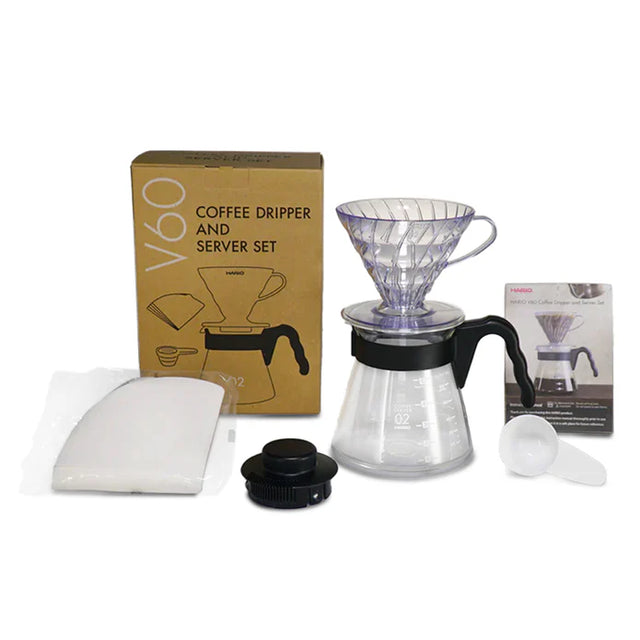 Hario V60 Coffee Dripper and Server Set - Size 02