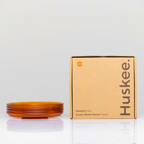 HuskeeRenew Classic Saucers 4 Pack - Amber