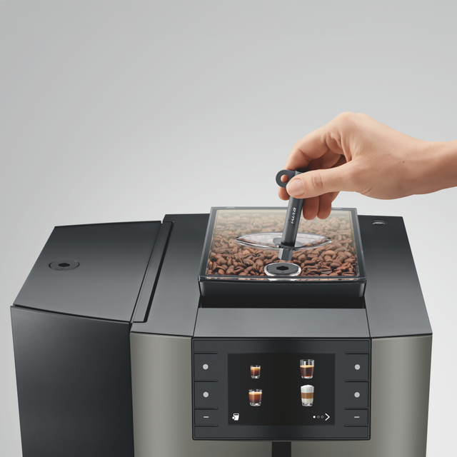 ura X10 Bean-to-Cup Coffee Machine in Dark Inox with touchscreen and advanced brewing technology for high-demand environments