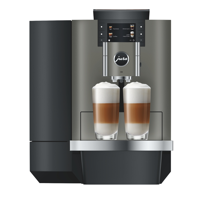 ura X10 Bean-to-Cup Coffee Machine in Dark Inox with touchscreen and advanced brewing technology for high-demand environments