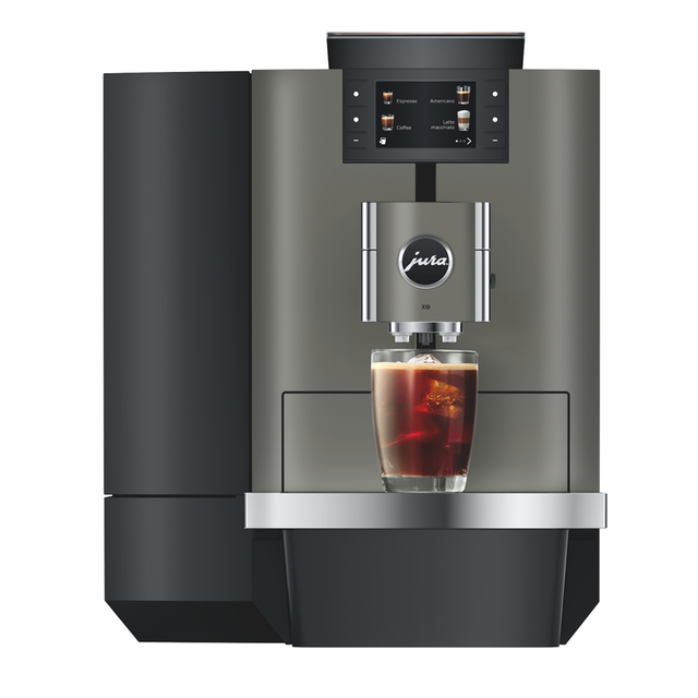 ura X10 Bean-to-Cup Coffee Machine in Dark Inox with touchscreen and advanced brewing technology for high-demand environments