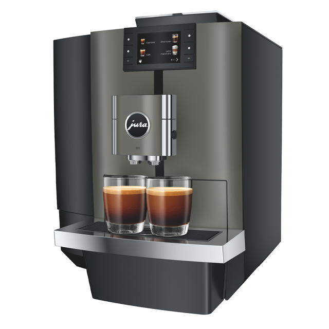 ura X10 Bean-to-Cup Coffee Machine in Dark Inox with touchscreen and advanced brewing technology for high-demand environments