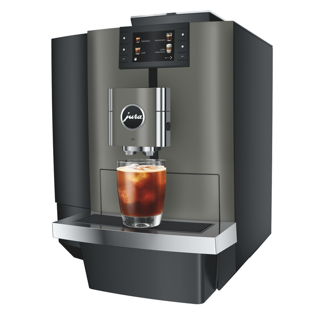 ura X10 Bean-to-Cup Coffee Machine in Dark Inox with touchscreen and advanced brewing technology for high-demand environments