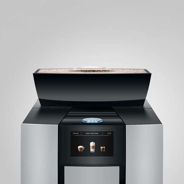 JURA GIGA X3c coffee machine with 150-cup capacity, ceramic disc grinder, and customizable settings. Perfect for large offices and hospitality venues